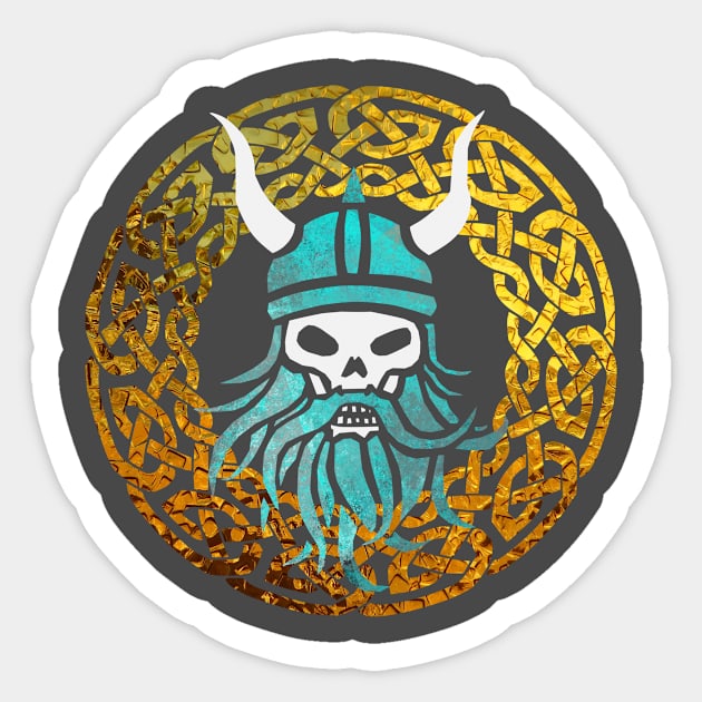 Viking Skull Sticker by Wild Geometric